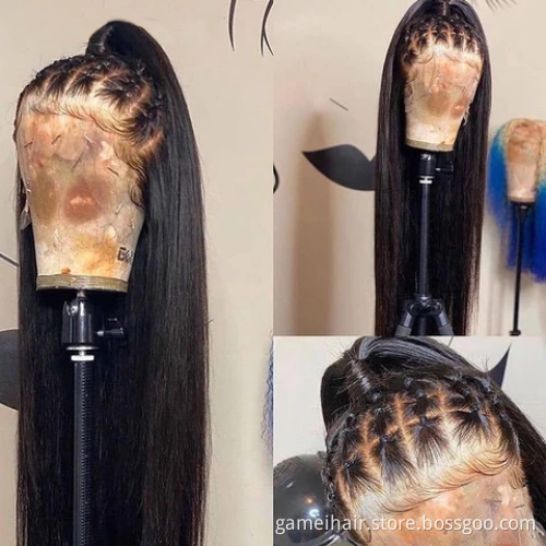 180% Density raw HD Full Lace Human Hair Wigs For Black Women.Wholesale  HD Virgin Brazilian Hair Lace Front Wigs